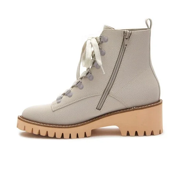 Coconuts By Matisse No Plans Women's Size 6 Stone Round Toe Lace-Up Boots KHD806 - Picture 7 of 10